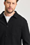 Lores Men's Black Unlined Cotton Blended Flexible Fabric Overshirt Spring-Summer Sports Jacket - 2