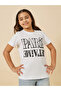 Slogan Print Round Neck T-Shirt - 3