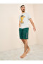 Garfield Graphic Print T-Shirt and Shorts Set