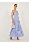 Plain Strappy Tiered Maxi Dress