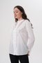 Women's Plus Size Robe Lace Ruffle Detail Crepe Shirt G0068 - 5