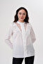 Women's Plus Size Robe Lace Ruffle Detail Crepe Shirt G0068 - 2
