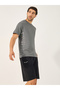 Slogan Printed Round Neck T-Shirt and Short Pyjama Set - 2