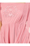 U and F Pink Square Neck Net Maxi Dress - 4