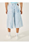 Mid Rise Denim Shorts with Frayed Hem Detail - 3
