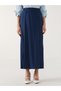 Lcw Grace Navy Blue Elastic Waist Women's Skirt - 2