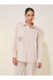 Stripe 3D Floral Detail Long Sleeve Shirtand Pants Set - 3