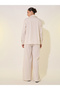 Stripe 3D Floral Detail Long Sleeve Shirtand Pants Set - 5