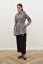 Bella Striped Anthracite Trench Shirt - 2