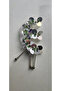 4 Pieces Letter E Width 5 cm Length 8 cm Felted Sequin Bead Embroidered Coat of Arms Patch - 2