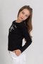 Girl's Stoned Long Sleeve Bodysuit Black M0596 - 2