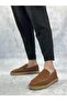 Natural Leather Powder Laceless Rubber Handmade Espadrille Sole Tan Color Men's Shoes - 4