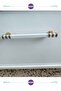 Square Stainless Antique 192 mm Handle White Door Cabinet Wardrobe Drawer Handle 19 cm Black - 2