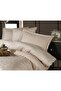 Exclusive Jacquard Double Size Cotton Satin Duvet Cover Set Pavaya v2 Cream - 2