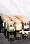 Set of 12 Wooden Vacuum Lid Luxury Glass Spice Jars Set with Spoon and Label Spice Jar Set 300 ml
