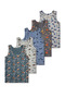 95% Cotton Boys' Undershirts Set of 5 / Mixed Color Patterned Undershirts / Underwear Set of 5