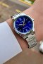 Women's Wristwatch with Navy Blue Dial and Gray Color Guaranteed Luxury Model - 2