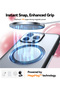 360° Rotatable MagSafe Case for iPhone 16 Pro Max, Military-Grade, Stand, Ring Holder, Pink - 9