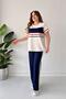 Double Color Modal Suit Navy Blue - 4