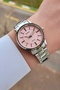 Women's Wristwatch with Pink Cord Gray Color Guaranteed Dial - 2