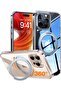 360° Rotatable MagSafe Case for iPhone 16 Pro Max: Stand, Ring Holder, Military-Grade, Clear