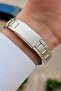 Silver Yellow Color Women's Wristwatch - 4