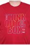 تي شيرت رجالي مقاس كبير برقبة دائرية Think Out Box 25163 أحمر كلاريت - 2