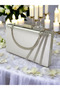 Mother of Pearl Ecru Color Satin Cross Crystal Silver Stone Women's Evening Dress Bag Wedding Engagement Graduation - 9