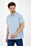 Regular Fit Men's Polo Neck Baby Blue T-Shirt - 2