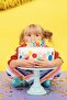 Carnival Colors Happy Birthday Cake Candle
