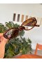 Leon Leopard Brown Glass Popular Retro Sunglasses - 2