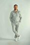 Pique Half Zipper Sweat - Light Gray - 6