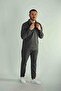 Gray Pique Half Zipper Sweatshirt - 6