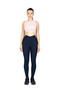 Cross Waist Detailed Navy Blue Winter Thermal Recovery Leggings with Fleece Lining - 2