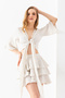 100% Organic Cotton Stone Double Breasted Collar Bolero - 6