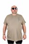 Men's Big Size Crew Neck T-Shirt Believe 25157 Khaki