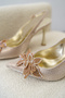 Golden Buckle Detail Stone-Embellished Shoes 8.5 cm - 2