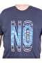 Men's Big Size Crew Neck T-Shirt No Control 25172 Navy - 2