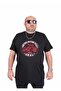 Men's Plus Size Crew Neck T-Shirt Motorcycle 25171 Black