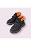Boy's Black Color Velcro Orthopedic Sole Waterproof Stitched Boots - 2