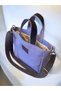 Mini Size Magnetic Candle Canvas Lilac Color Handbag / Crossbody Bag - 2