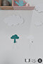 1 Green 1 White Metal Cloud Shape 2 Pcs Hangers for Kids Rooms - Durable Wall Mounted Hanger
