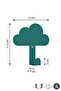 Metal Cloud-Shaped 4 Pcs Hangers for Green Children's Rooms - Durable Design Wall Mounted Hanger - 4
