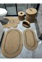 Jute, Bathroom Set, Bath Mat, Mat Set, Makeup Basket, Trash Can, Toilet Mat - 2