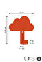 1 Cream 1 Orange Metal Cloud Shape 2 Pcs Hangers for Children's Rooms - Durable Wall Mounted Hanger - 4
