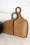 2-Piece Wooden Cutting Board Cheese Presentation Serving Board Figured Natural Wooden Presentation Rack - 6