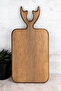 Wooden Deer Cutting Board Cheese Presentation Serving Board Natural Wooden Presentation Rack with Deer Figure