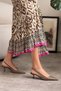 Rodney Dark Beige Patterned Women's Heeled Shoes with Rubber Detail - 5