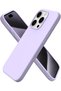 Soft Silicone with Inner Surface Velvet Compatible with iPhone 14 Promax High Quality Launch Case-Lilac
