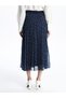 Lcwaikiki Women's Floral Elastic Waist Chiffon Skirt - 4